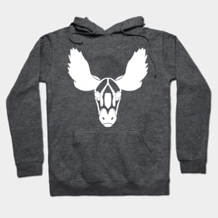 Moose tattoo design (white) Hoodie